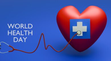 World,Health,Day,Greeting,Illustration.,3d,Render.