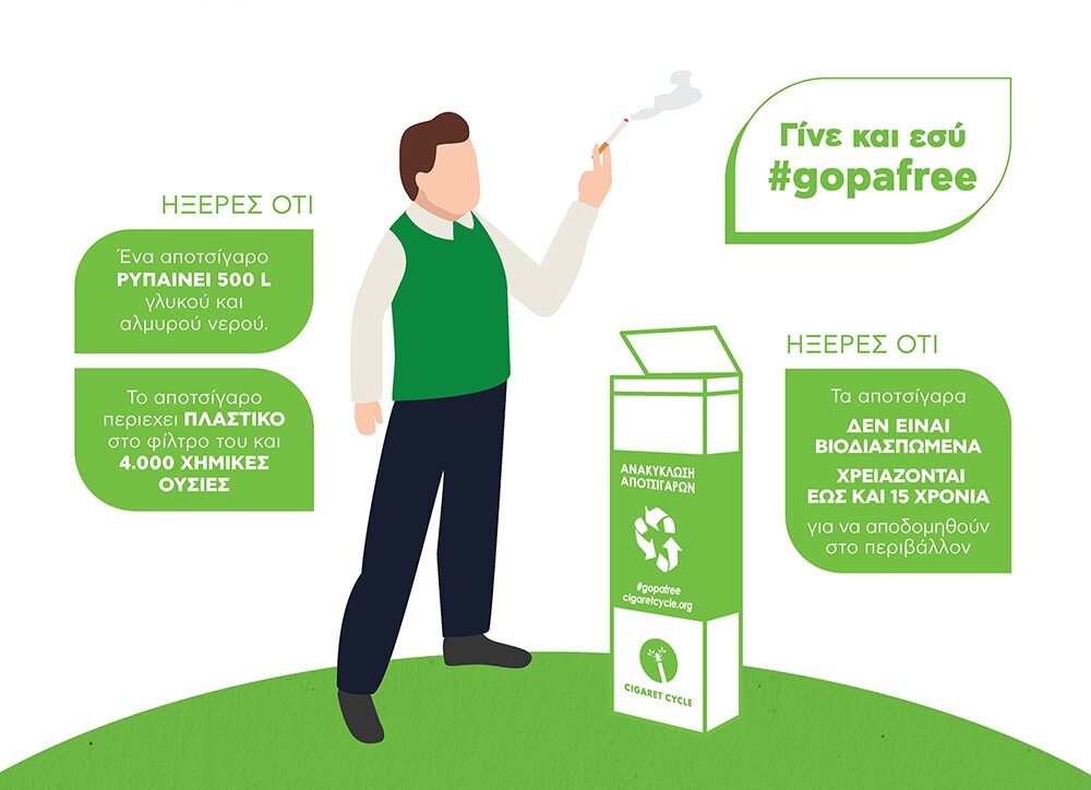 SKAG: Σε εφαρμογή το πρόγραμμα ανακύκλωσης αποτσίγαρων